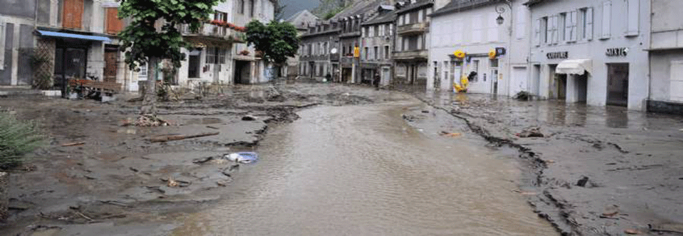 Crue à Saint Béat